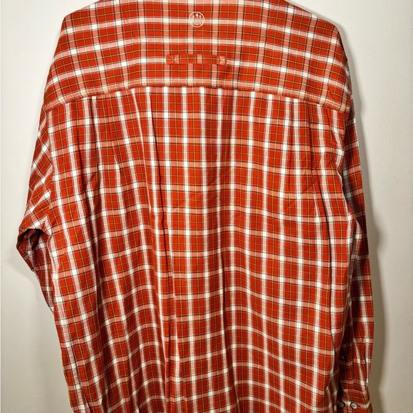 Beretta Orange Plaid Shooting Shirt with Recoil Pad Size XL - Picture 4 of 4